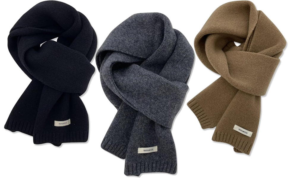 Unisex Warm Wool Knitted Scarf