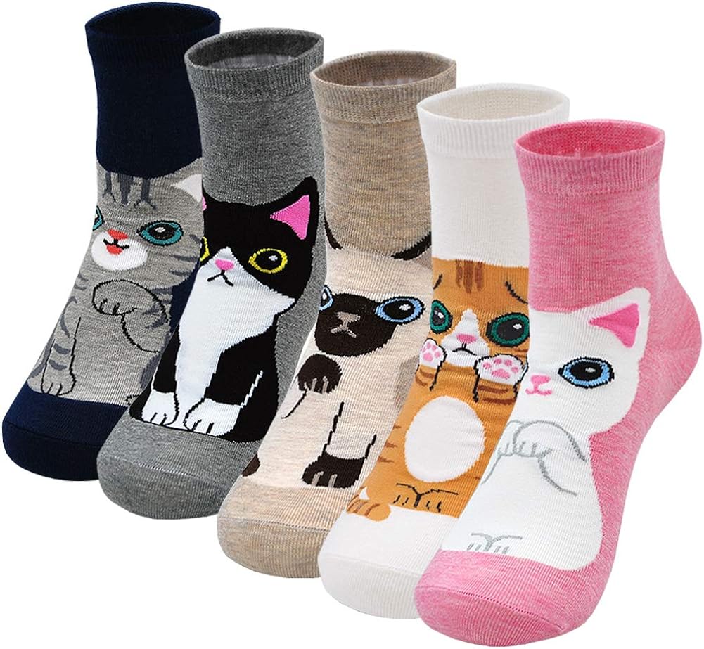 Womens Animal Print Socks Set of 10