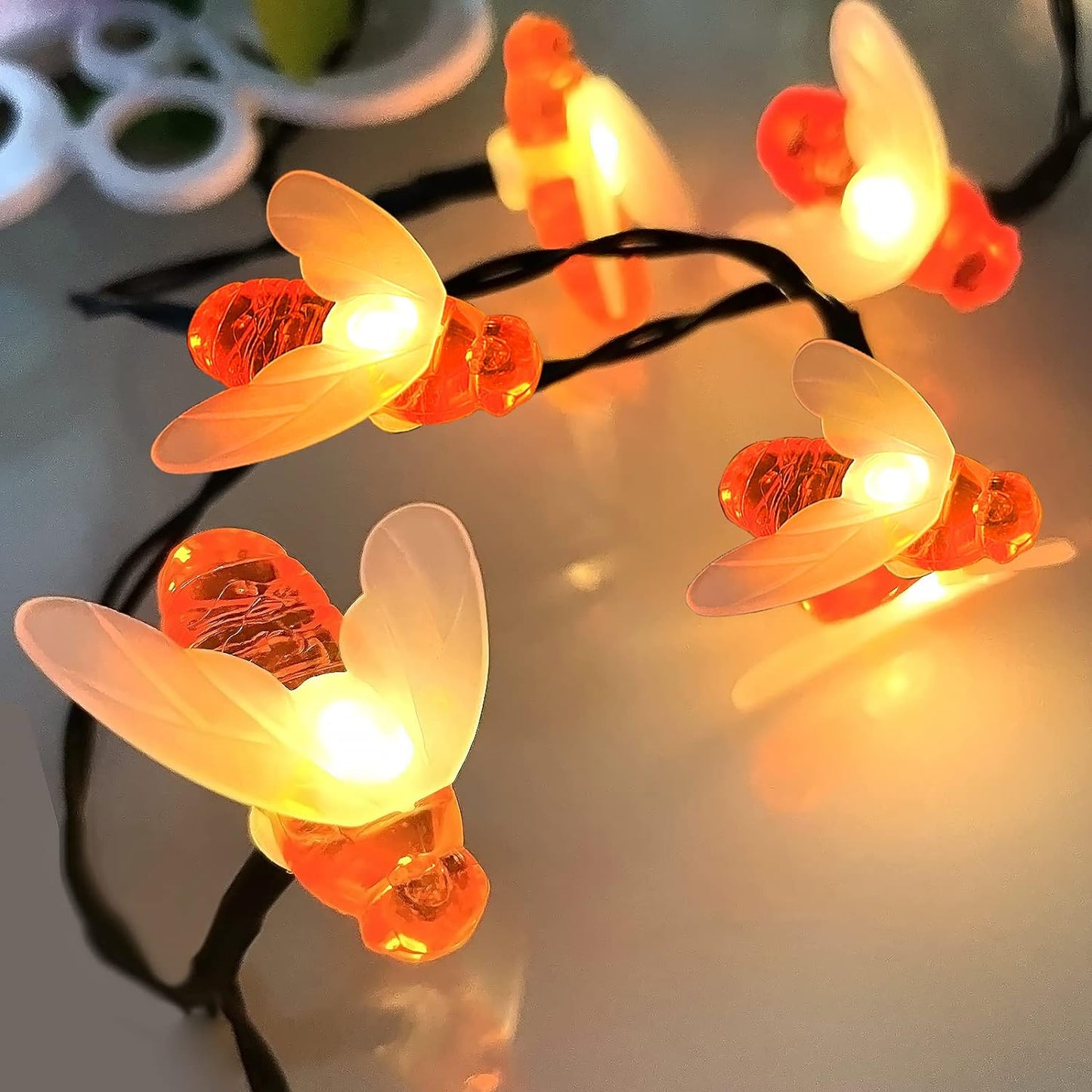 Solar Outdoor Bee Fairy Lights