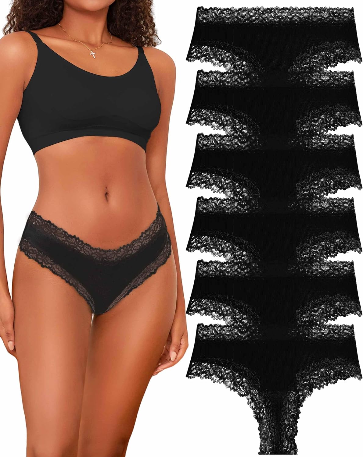Womens Cotton Lace Briefs