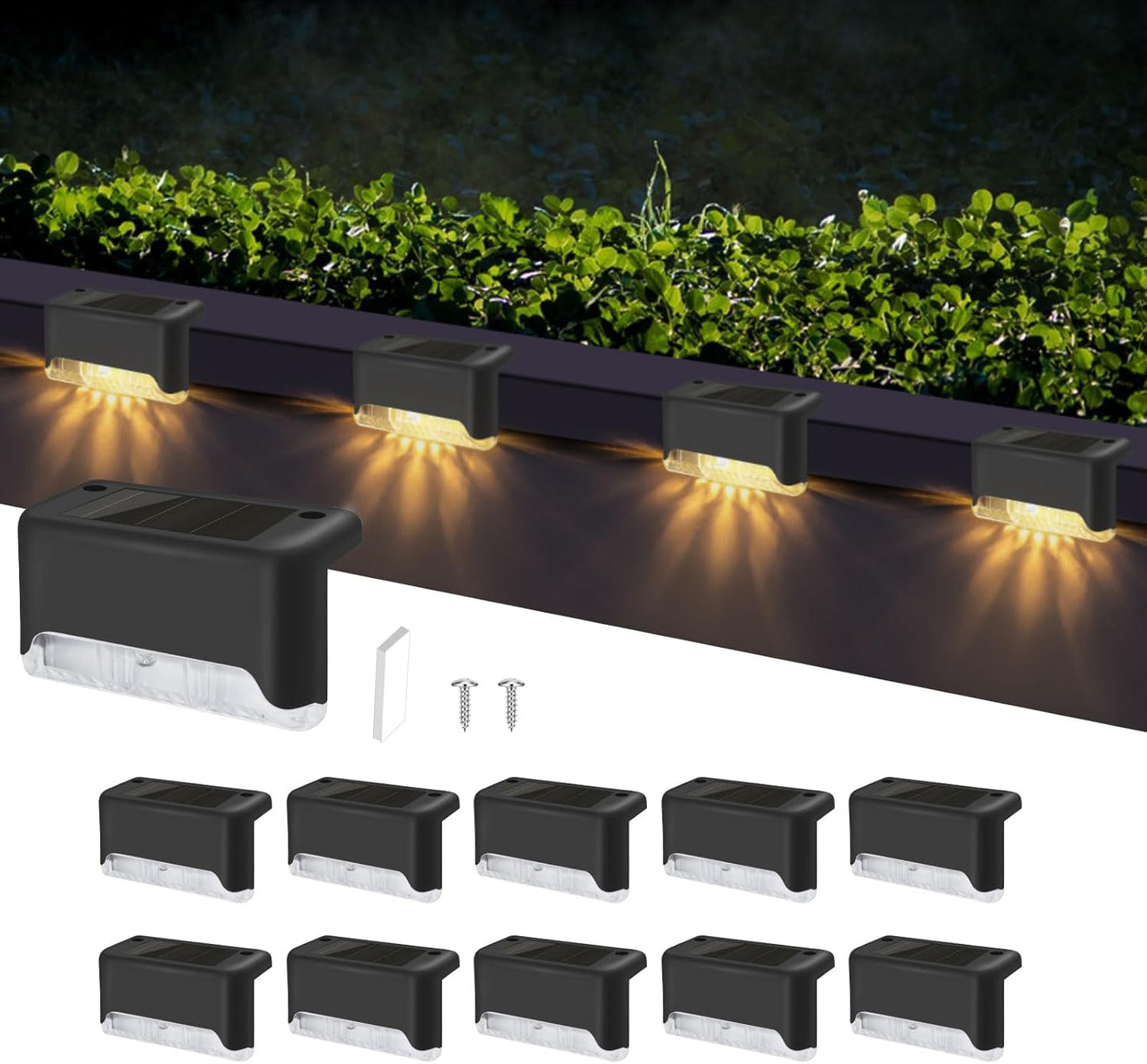 Outdoor Solar Fence Lights 10pcs