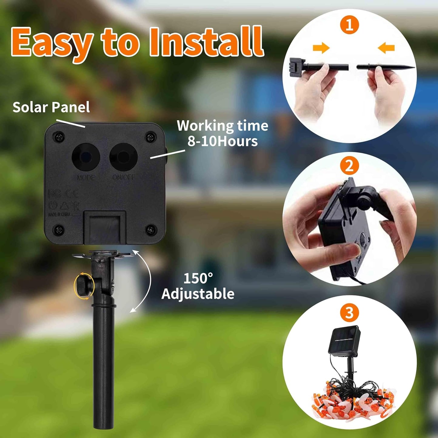 Solar Outdoor Bee Fairy Lights