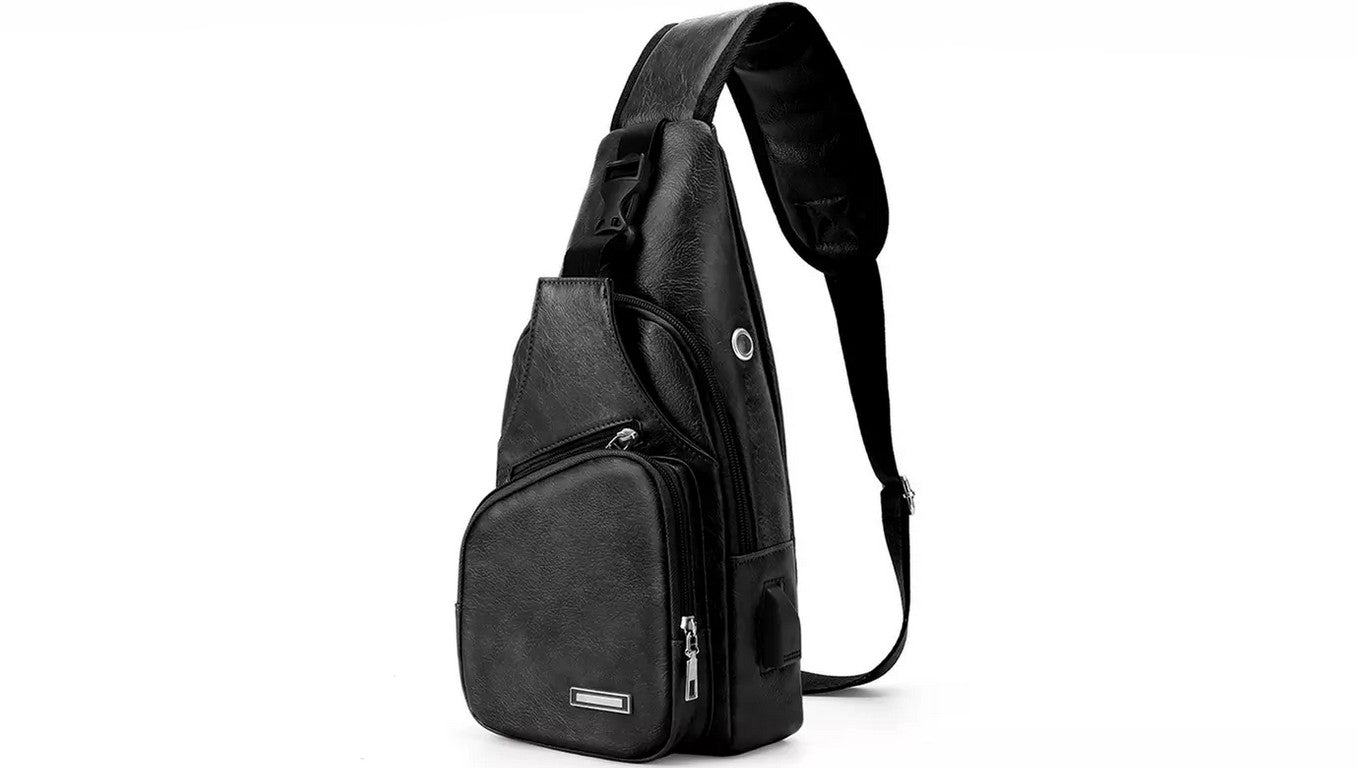 Leather Optic Sling Bag