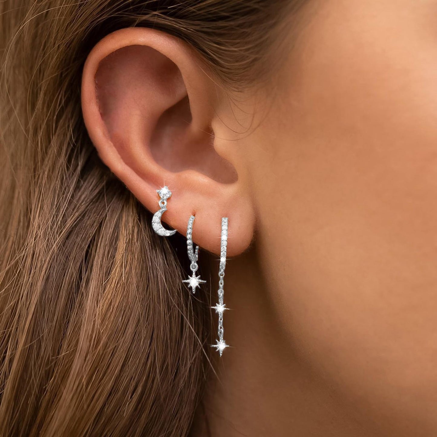 Moon Star Earring Set