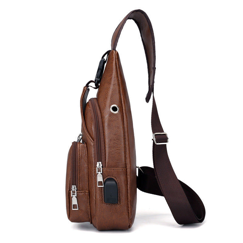 Leather Optic Sling Bag