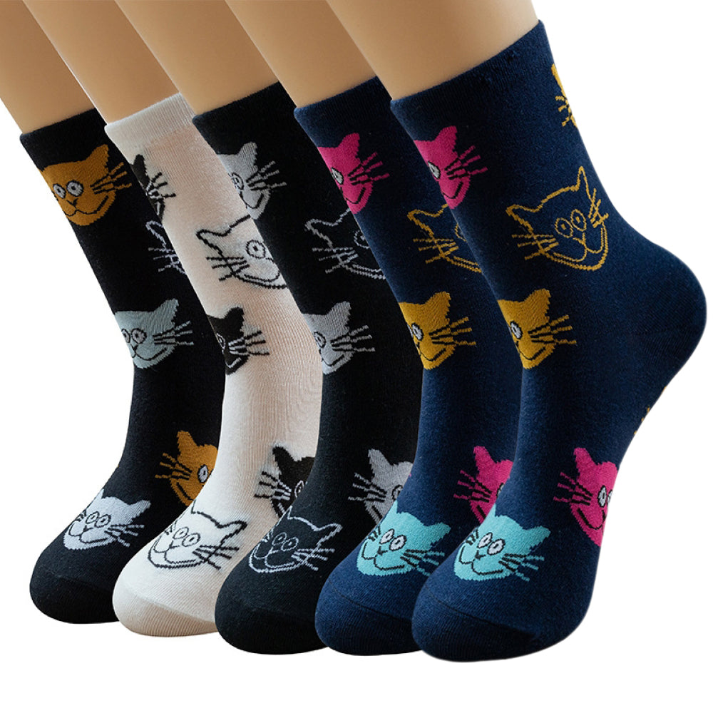 Womens Animal Print Socks Set of 10