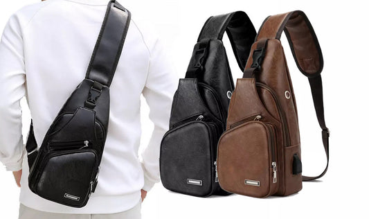 Leather Optic Sling Bag