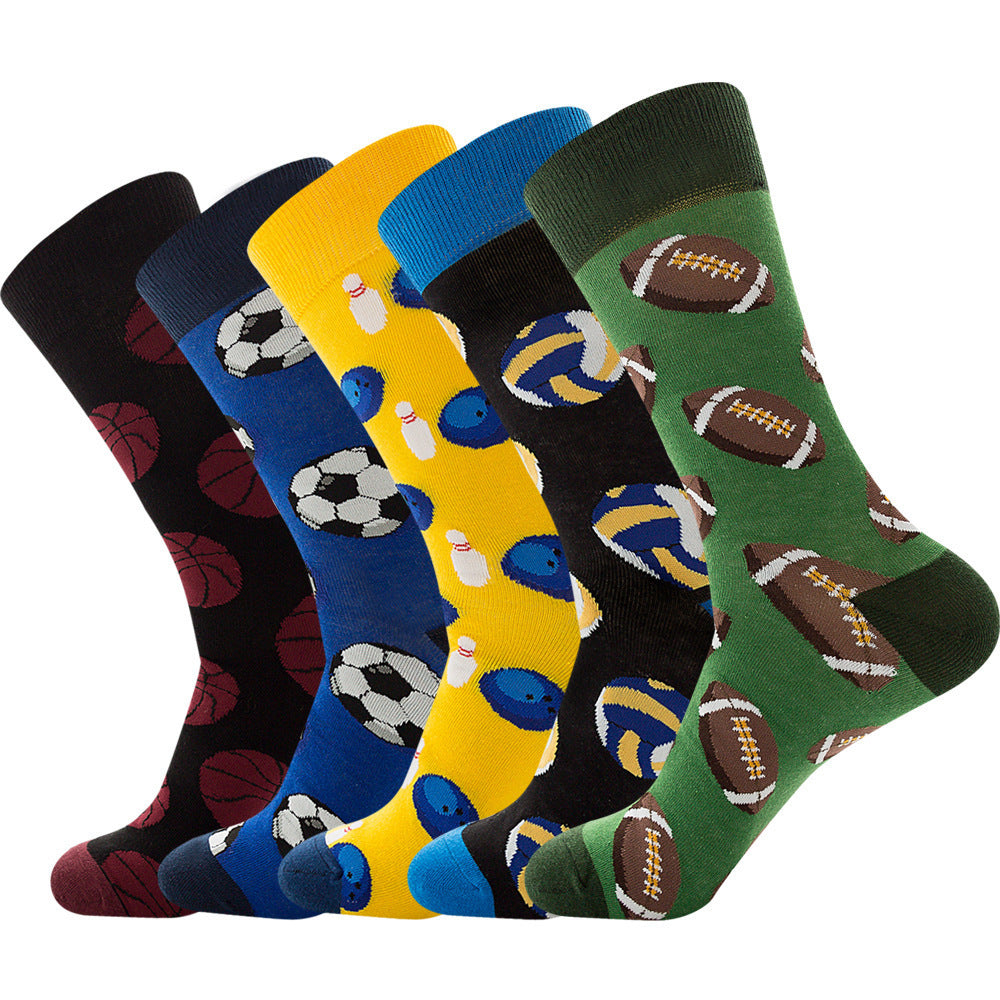 Men Ball Print Socks A0638