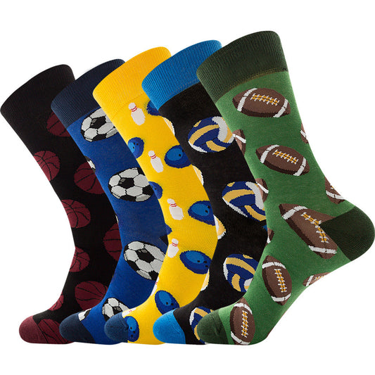Men Ball Print Socks A0638