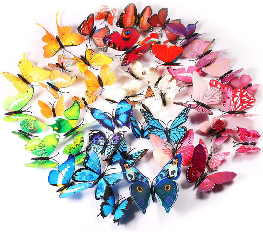 60pcs 3D Butterfly Wall Decoration