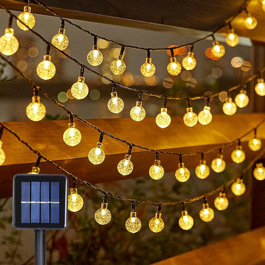 100 Led Solar Bulb Fairy Lights Warm White Color
