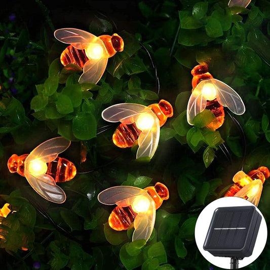 Solar Outdoor Bee Fairy Lights