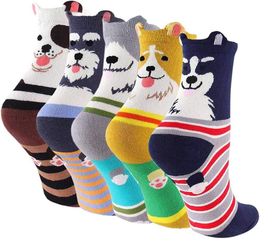 Womens Animal Print Socks Set of 10