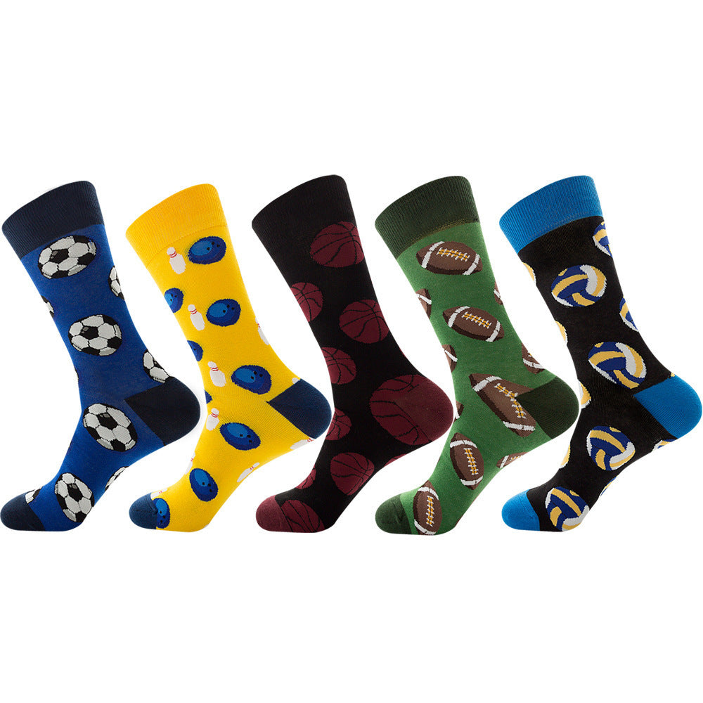 Men Ball Print Socks A0638