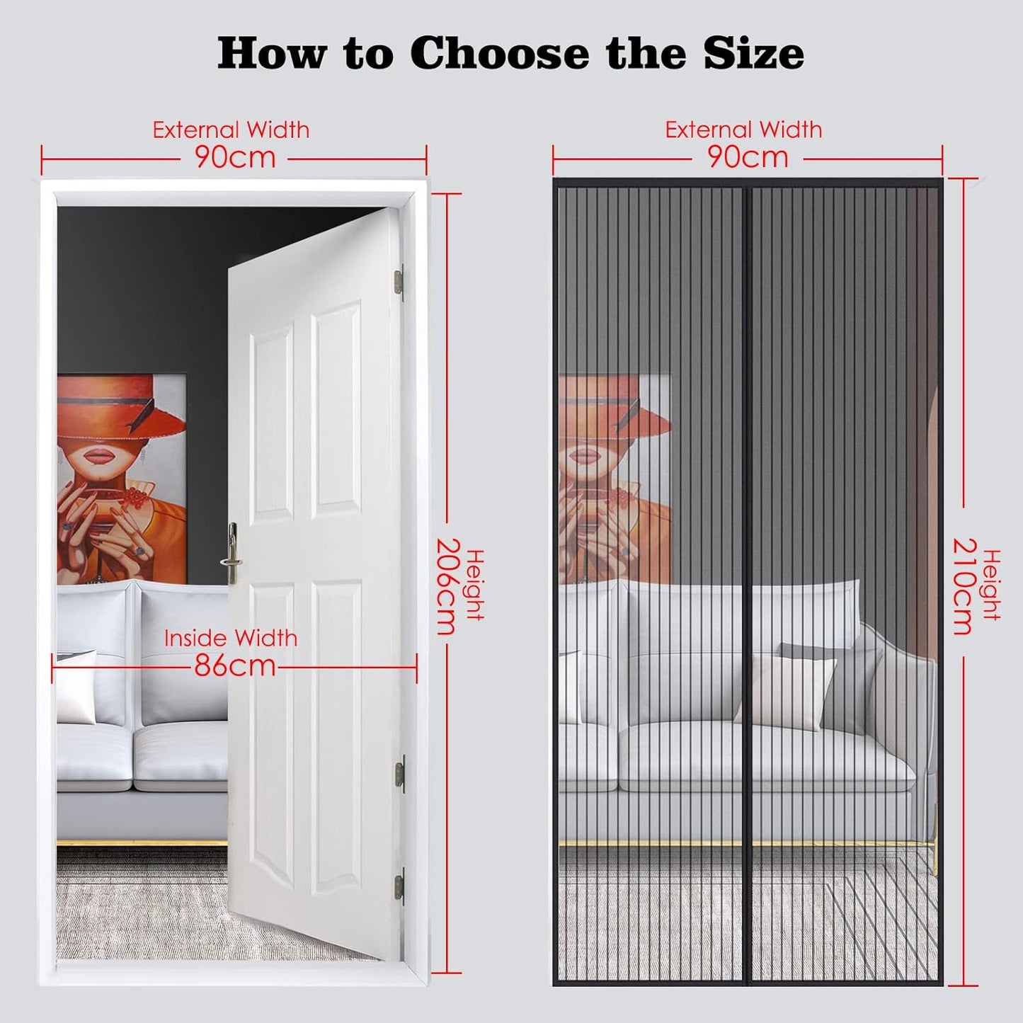 Fly Screen Door Curtain