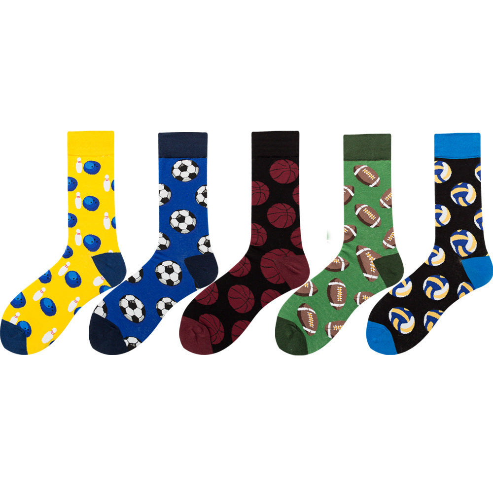 Men Ball Print Socks A0638