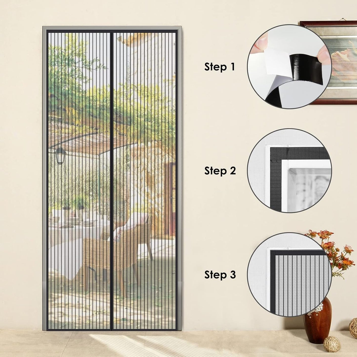 Fly Screen Door Curtain