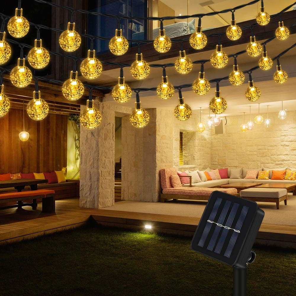 100 Led Solar Bulb Fairy Lights Warm White Color