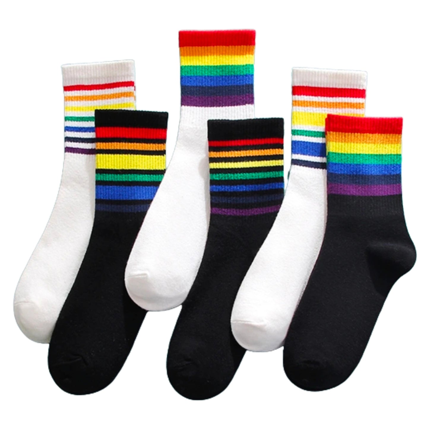 Rainbow color socks