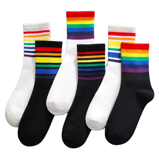 Rainbow color socks