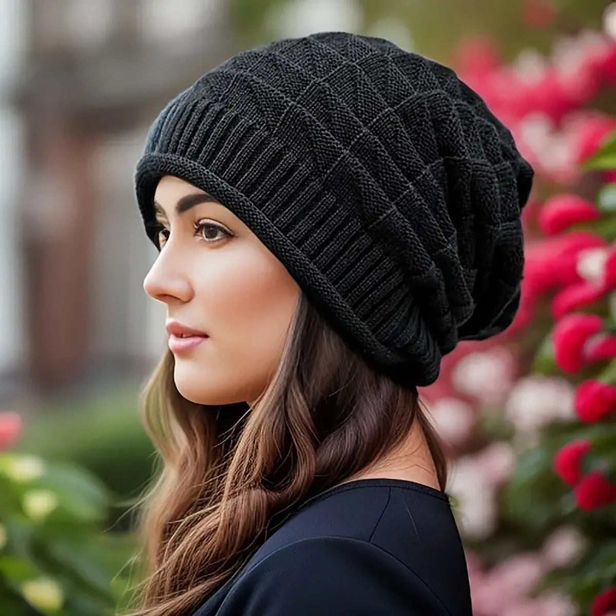 Womens casual knitted Beanie for Autumn Winter