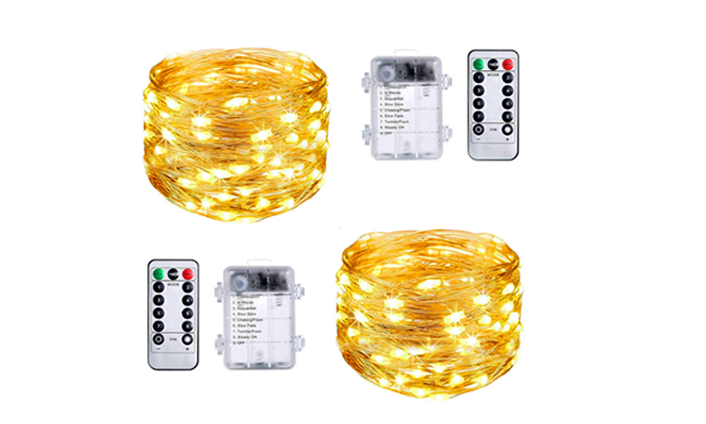 2pcs 10m or 20m Battery Powered String Lights