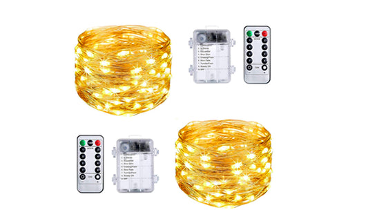 2pcs 10m or 20m Battery Powered String Lights
