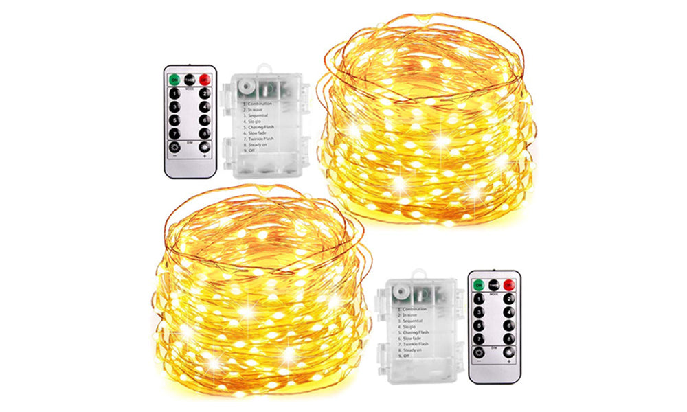 2pcs 10m or 20m Battery Powered String Lights